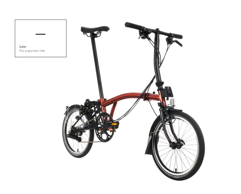 Brompton C Line Explore Folding Bike 2023 in Flame Lacquer-3